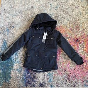 Horze kids riding jacket in black size 10-11